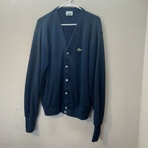 Izod Men's Dark Blue Cardigan Sweater